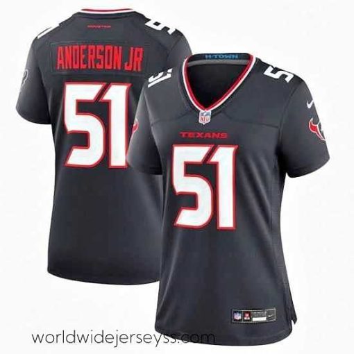 Exceptionally fashioned Houston Texans 51 Will Anderson Jr  Navy 2024 Stitched Jersey