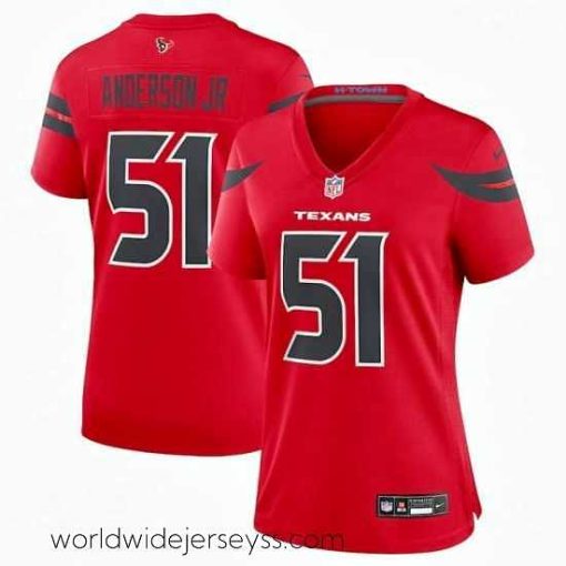 Exceptionally fashioned Houston Texans 51 Will Anderson Jr  Red 2024 Alternate Stitched Jersey