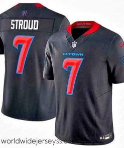 Finely crafted Houston Texans 7 C J Stroud Navy 2024 2nd Alternate F.U.S.E Vapor Stitched Jersey