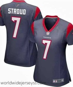 Exquisitely designed Houston Texans 7 C J  Stroud Navy Stitched  Jersey