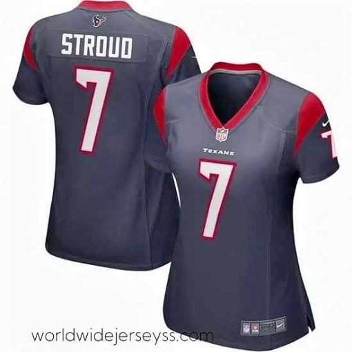 Exquisitely designed Houston Texans 7 C J  Stroud Navy Stitched  Jersey