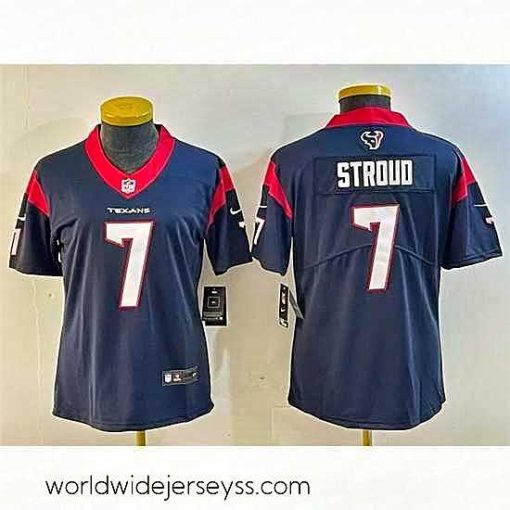 Finely crafted Houston Texans 7 C J  Stroud Navy Vapor Untouchable Limited Stitched Jersey  28Run Small 29