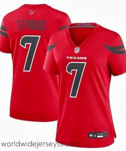 Superbly made Houston Texans 7 C J  Stroud Red 2024 Alternate Stitched Jersey