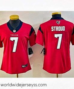 Superbly made Houston Texans 7 C J  Stroud Red Vapor Untouchable Limited Stitched Jersey