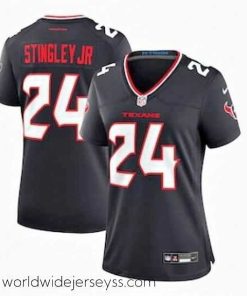 Finely crafted Houston Texans Nike Derek Stingley Jr. #24 Navy Game Stitched Jersey