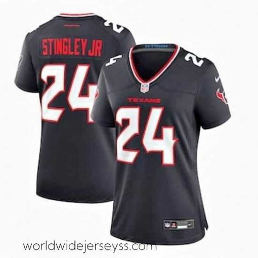 Finely crafted Houston Texans Nike Derek Stingley Jr. #24 Navy Game Stitched Jersey