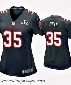 Exceptionally fashioned Jamel Dean Buccaneers Black Super Bowl Lv Game Fashion Jersey