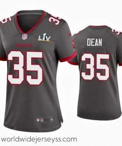 Exceptionally fashioned Jamel Dean Buccaneers Pewter Super Bowl Lv Game Jersey