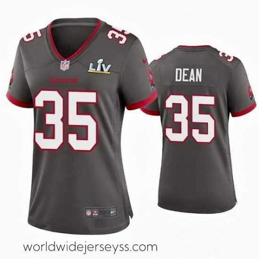 Exceptionally fashioned Jamel Dean Buccaneers Pewter Super Bowl Lv Game Jersey
