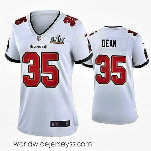 Superbly made Jamel Dean Buccaneers White Super Bowl Lv Game Jersey