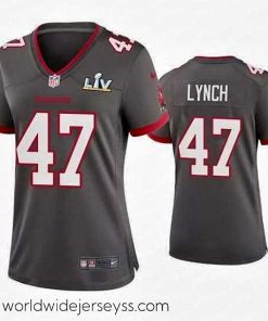 Marvelously styled John Lynch Buccaneers Pewter Super Bowl Lv Game Jersey
