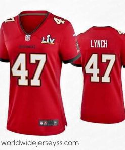 Marvelously styled John Lynch Buccaneers Red Super Bowl Lv Game Jersey