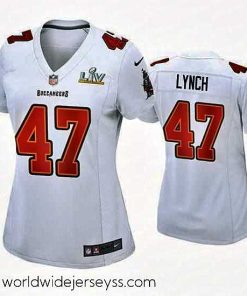 Marvelously styled John Lynch Buccaneers White Super Bowl Lv Game Fashion Jersey