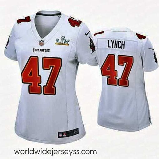 Marvelously styled John Lynch Buccaneers White Super Bowl Lv Game Fashion Jersey