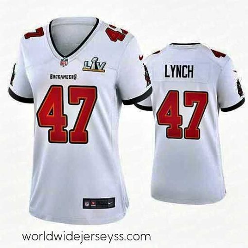 Finely crafted John Lynch Buccaneers White Super Bowl Lv Game Jersey