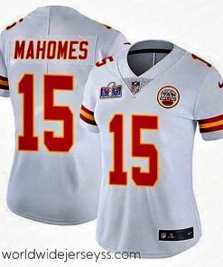 Superbly made Kansas City Chiefs 15 Patrick Mahomes White Vapor Untouchable Limited Stitched Football 2024 Super Bowl LVIII Jersey