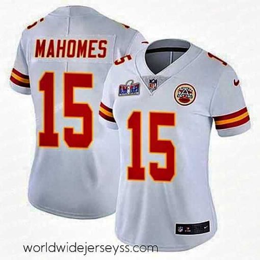 Superbly made Kansas City Chiefs 15 Patrick Mahomes White Vapor Untouchable Limited Stitched Football 2024 Super Bowl LVIII Jersey