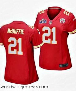 Exquisitely designed Kansas City Chiefs 21 Trent McDuffie Red Vapor Untouchable Limited Stitched Football 2024 Super Bowl LVIII Jersey