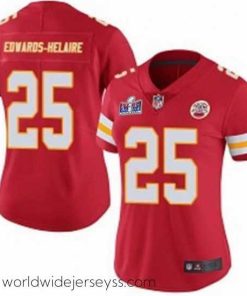 Superbly made Kansas City Chiefs 25 Clyde Edwards Helaire Red Vapor Untouchable Stitched NFL 2024 Super Bowl LVIII Jersey