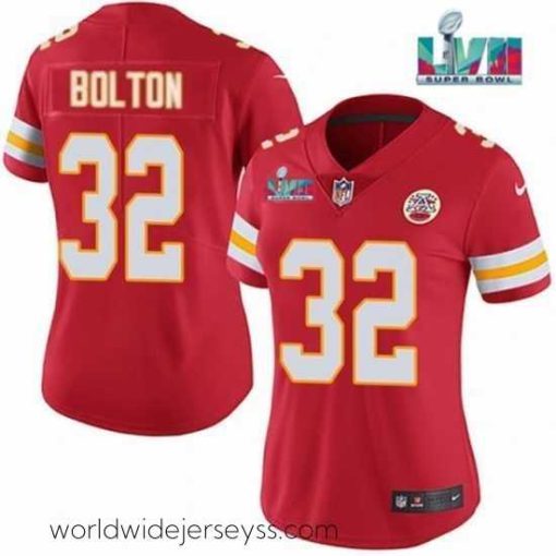 Exquisitely designed Kansas City Chiefs 32 Nick Bolton Red Super Bowl LVII Patch Vapor Stitched Jersey