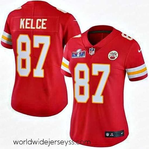 Finely crafted Kansas City Chiefs 87 Travis Kelce Red Vapor Untouchable Limited Stitched Football 2024 Super Bowl LVIII Jersey