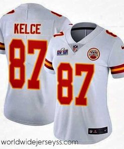 Superbly made Kansas City Chiefs 87 Travis Kelce White Vapor Untouchable Limited Stitched Football 2024 Super Bowl LVIII Jersey
