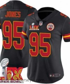 Exquisitely designed Kansas City Chiefs Chris Jones #95 Black 2024 2025 Super Bowl LIX F.U.S.E Stitched Jersey