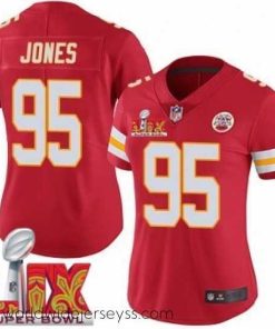 Marvelously styled Kansas City Chiefs Chris Jones #95 Red 2024 2025 Super Bowl LIX F.U.S.E Stitched Jersey