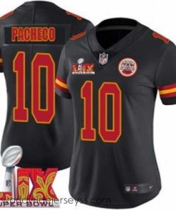 Exquisitely designed Kansas City Chiefs Isiah Pacheco #10 Black 2024 2025 Super Bowl LIX F.U.S.E Stitched Jersey