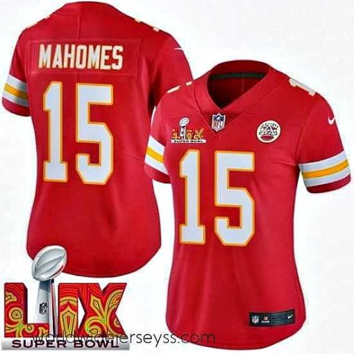 Superbly made Kansas City Chiefs Patrick Mahomes #15 Red 2024 2025 Super Bowl LIX F.U.S.E Stitched Jersey