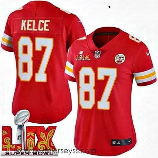 Superbly made Kansas City Chiefs Travis Kelce #87 Red 2024 2025 Super Bowl LIX F.U.S.E Stitched Jersey