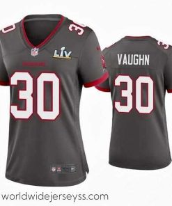 Exceptionally fashioned Ke'Shawn Vaughn Buccaneers Pewter Super Bowl Lv Game Jersey