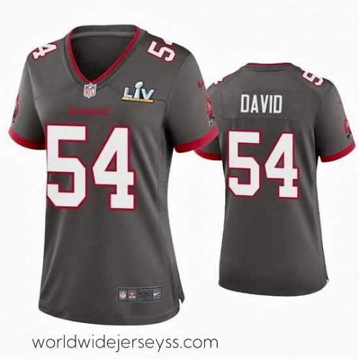 Superbly made Lavonte David Buccaneers Pewter Super Bowl Lv Game Jersey
