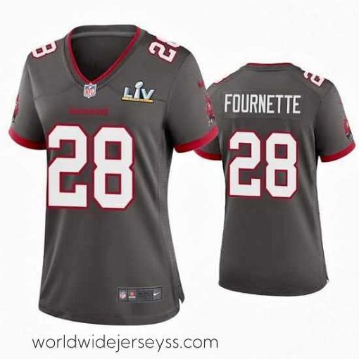Marvelously styled Leonard Fournette Buccaneers Pewter Super Bowl Lv Game Jersey