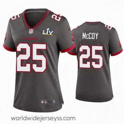 Finely crafted Lesean Mccoy Buccaneers Pewter Super Bowl Lv Game Jersey