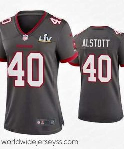 Finely crafted Mike Alstott Buccaneers Pewter Super Bowl Lv Game Jersey