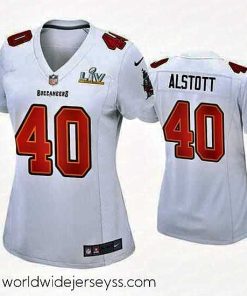 Marvelously styled Mike Alstott Buccaneers White Super Bowl Lv Game Fashion Jersey