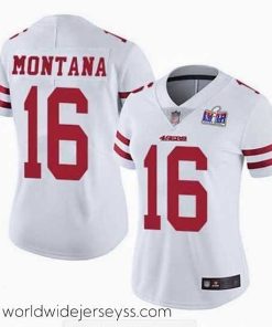 Finely crafted NFL San Francisco 49ers 16 Joe Montana White Vapor Untouchable Limited Stitched 2024 Super Bowl LVIII Jersey