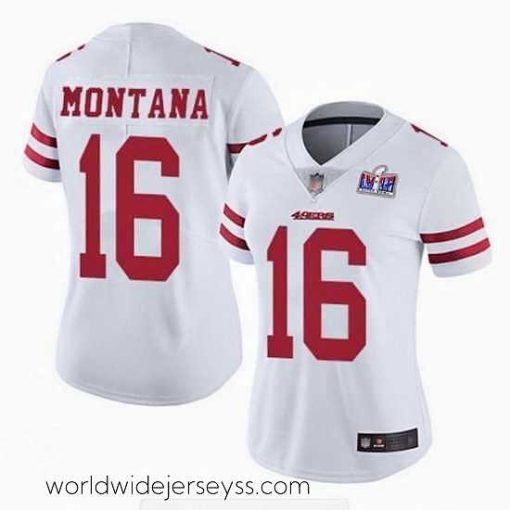 Finely crafted NFL San Francisco 49ers 16 Joe Montana White Vapor Untouchable Limited Stitched 2024 Super Bowl LVIII Jersey