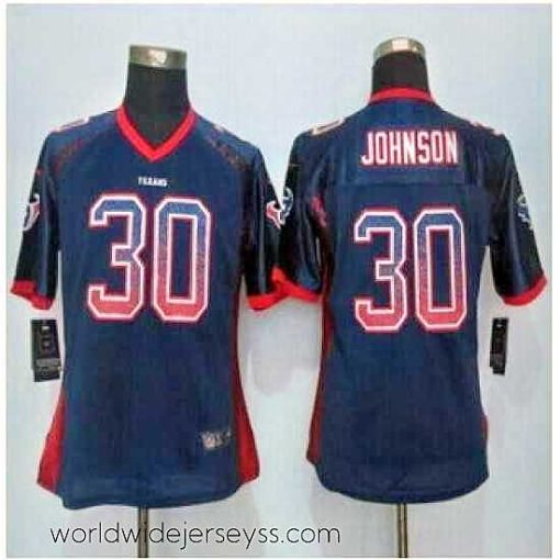 Marvelously styled New Texans #30 Kevin Johnson Navy Blue Team Color Stitched NFL jersey