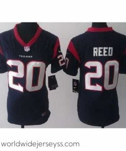 Finely crafted Nike Houston Texans 20 Ed Reed Blue NFL Jerseys