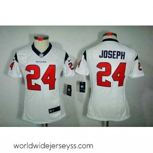 Finely crafted Nike Houston Texans #24 Johnathan Joseph White Color[NIKE LIMITED Jersey]