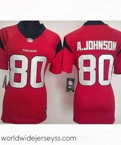 Finely crafted Nike Houston Texans #80 Andre Johnson Red NFL Jerseys