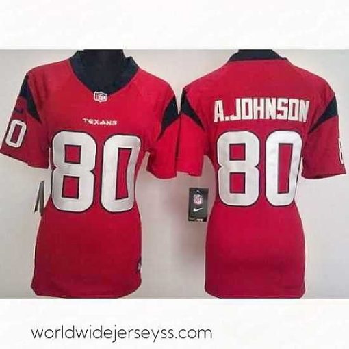 Finely crafted Nike Houston Texans #80 Andre Johnson Red NFL Jerseys