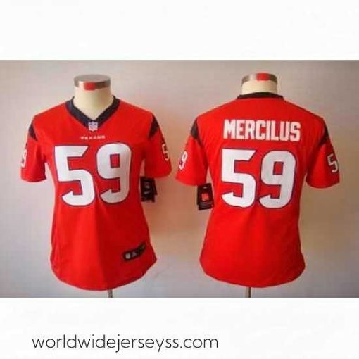 Superbly made Nike NFL Houston Texans 59# Mercilus Orange Color[NIKE LIMITED Jersey]
