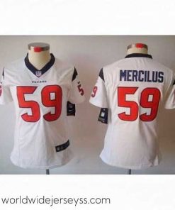Marvelously styled Nike NFL Houston Texans 59# Mercilus White Color[NIKE LIMITED Jersey]