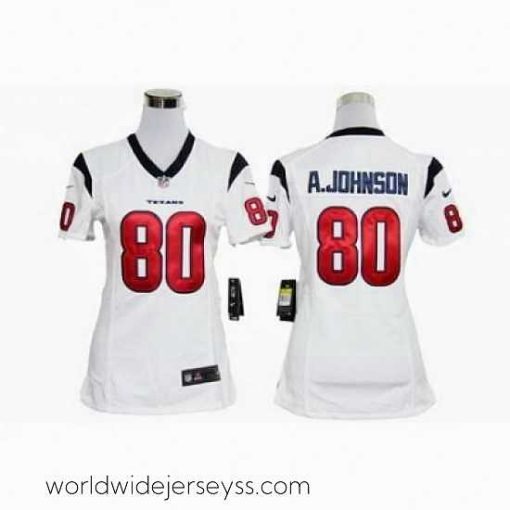 Exceptionally fashioned Nike NFL Houston Texans 80 Johnson White Jersey