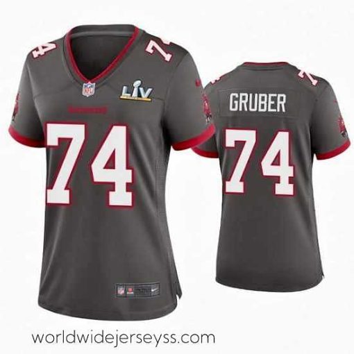 Exceptionally fashioned Paul Gruber Buccaneers Pewter Super Bowl Lv Game Jersey