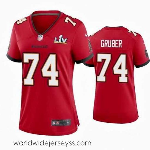 Marvelously styled Paul Gruber Buccaneers Red Super Bowl Lv Game Jersey