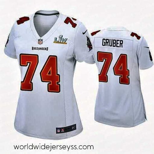 Marvelously styled Paul Gruber Buccaneers White Super Bowl Lv Game Fashion Jersey
